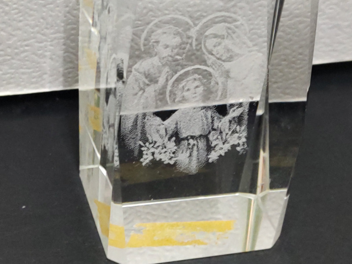 A3- Cubo De Cristal En Grabado Láser: La Sagrada Familia - 2000'S