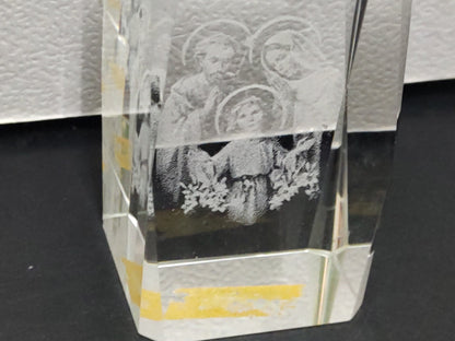 A3- Cubo De Cristal En Grabado Láser: La Sagrada Familia - 2000'S