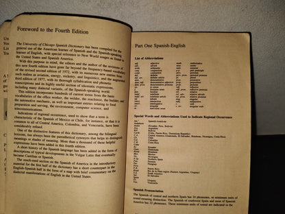 201- Universidad De Chicago Diccionario Inglés-Español Espaol-Inglés. First Pocket Books, 1987