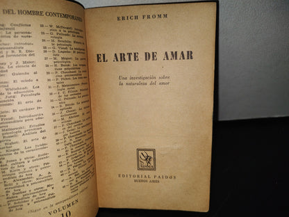 96- El Arte De Amar - Erich Fromm - Editorial Paidós, Buenos Aires - 80's