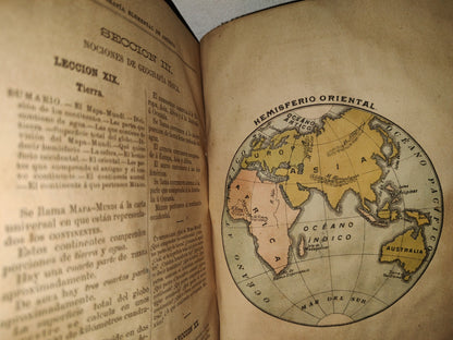 54- Geografía Elemental De América Y Especialmente De La República Mexicana - Cirilo Gutiérrez. México, Oficina Tipográfica De La Secretaría De Fomento, 1894