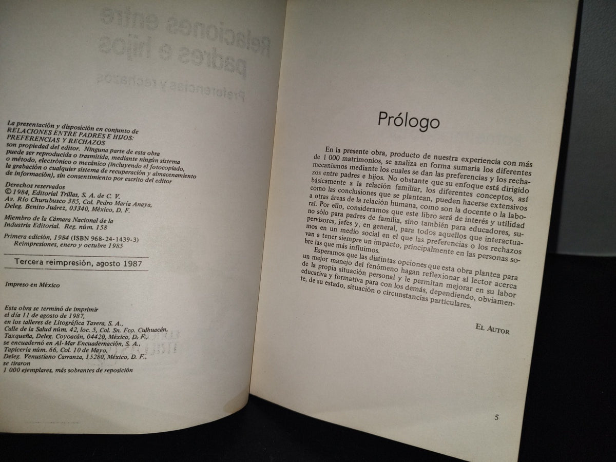 202- Relaciones Entre Padres E Hijos. Preferencias Y Rechazos - Ernesto Bolio Arciniega