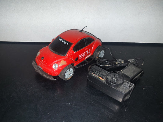 A2- Carrito Vintage De Control. De Pilas. Beetle Rojo. Quality Toys New Bright - 1998
