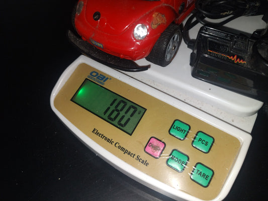 A2- Carrito Vintage De Control. De Pilas. Beetle Rojo. Quality Toys New Bright - 1998