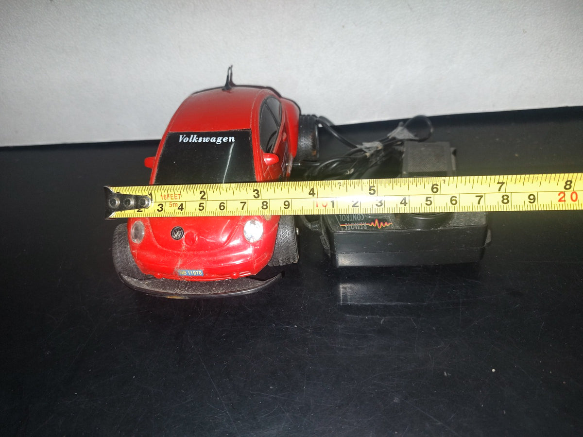 A2- Carrito Vintage De Control. De Pilas. Beetle Rojo. Quality Toys New Bright - 1998