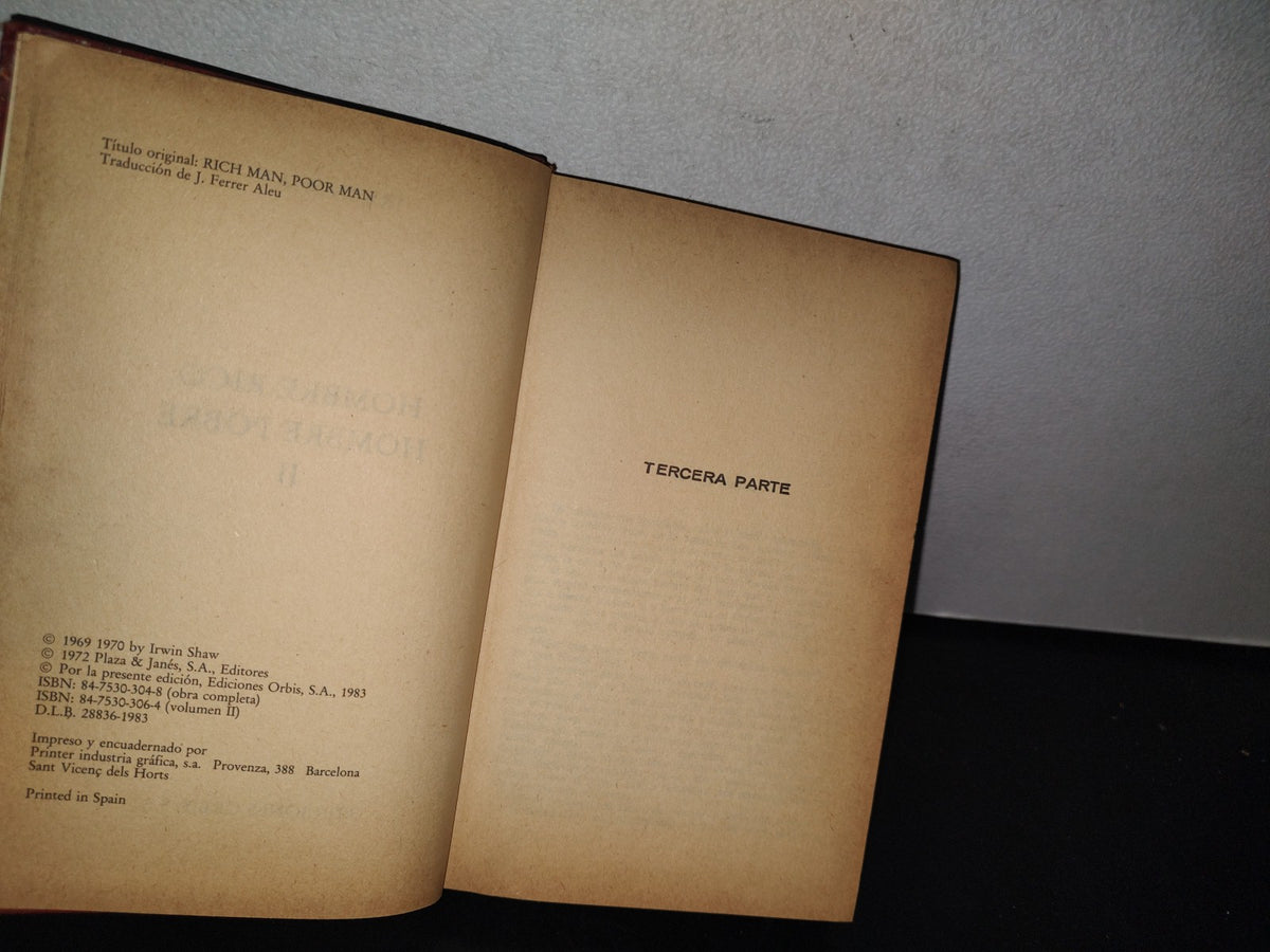 84- Biblioteca De Grandes Éxitos. Hombre Rico, Hombre Pobre II - Irwin Shaw - Ediciones Orbis - 1972