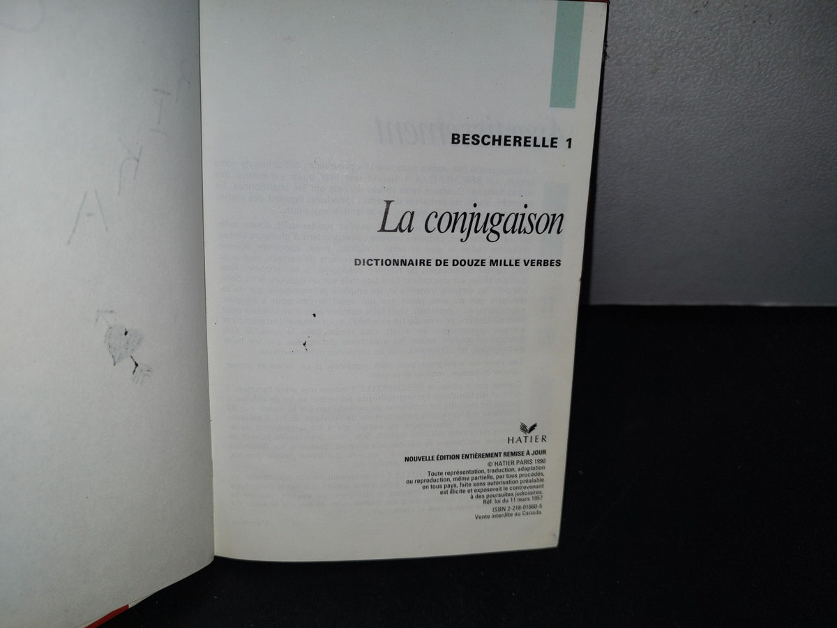 96- Conjugción De Verbos Franceses. Bescherele 1. La Conjugaison, Dictionnaire De Douzemille Verbes