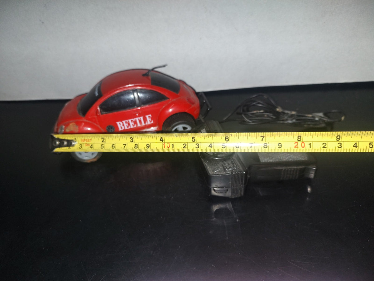 A2- Carrito Vintage De Control. De Pilas. Beetle Rojo. Quality Toys New Bright - 1998