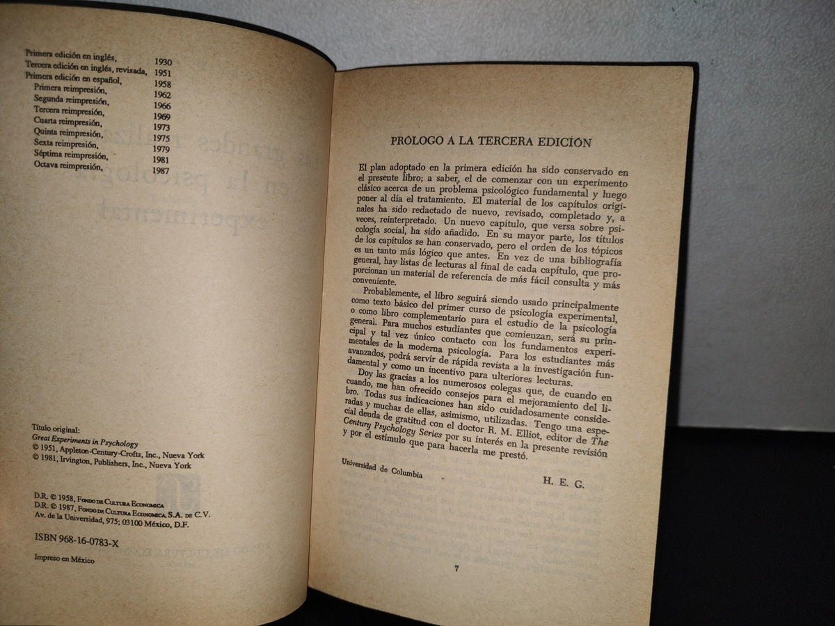 78- Las Grandes Realizaciones En La Psicología Experimental - Henry E. Garrett - 1987