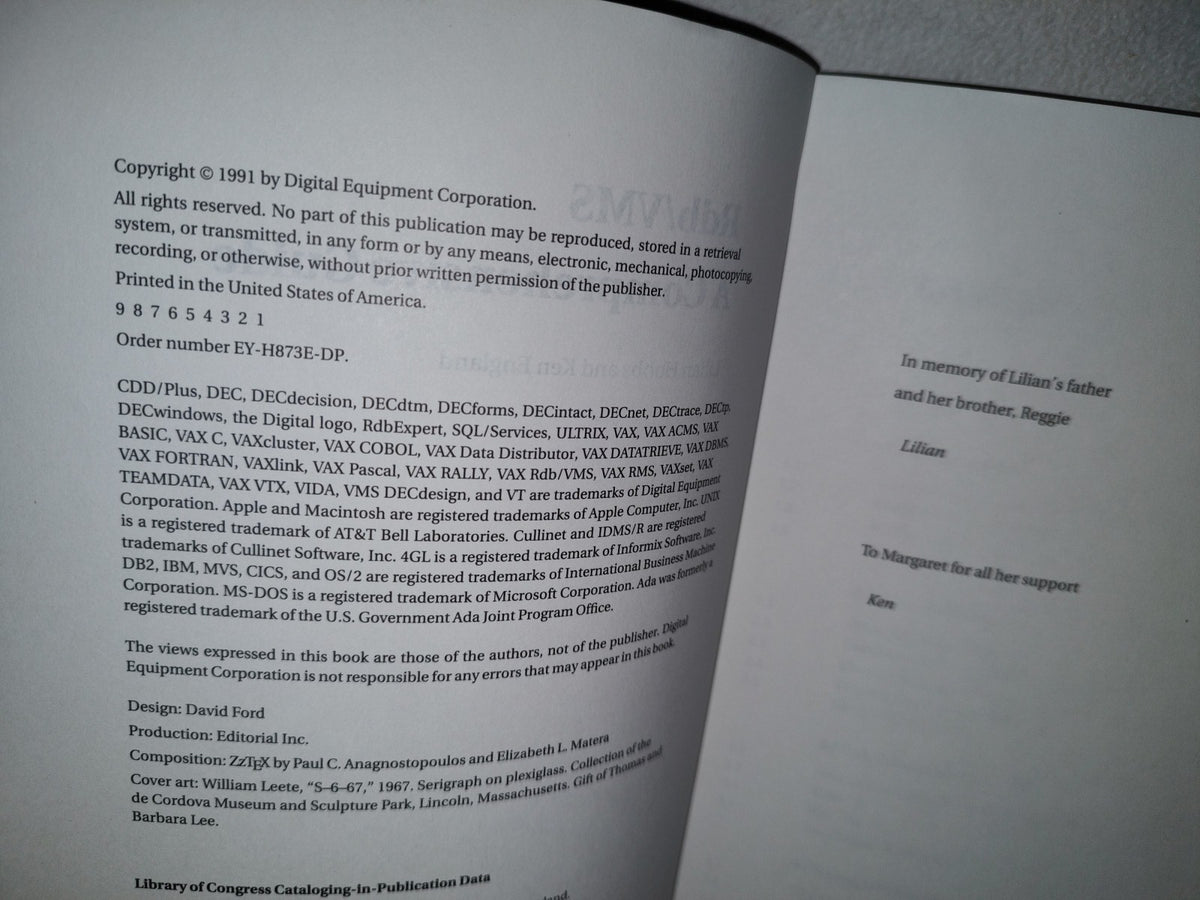 54- Rdb/Vms. A Comprehensive Guide - Lilian Hobbs And Ken England