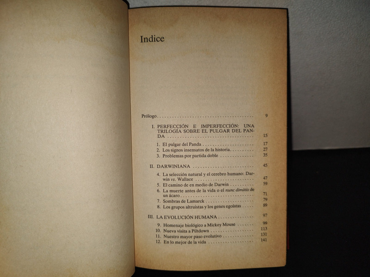 196- Muy Interesante. El Pulgar Del Panda - Stephen Jay Gould