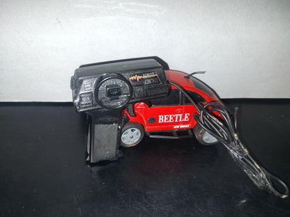 A2- Carrito Vintage De Control. De Pilas. Beetle Rojo. Quality Toys New Bright - 1998