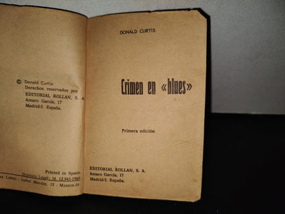 124- Fbi. Crimen En Blues - Donald Curtis - Editorial Rollan, S. A. - Primera Edición 1969