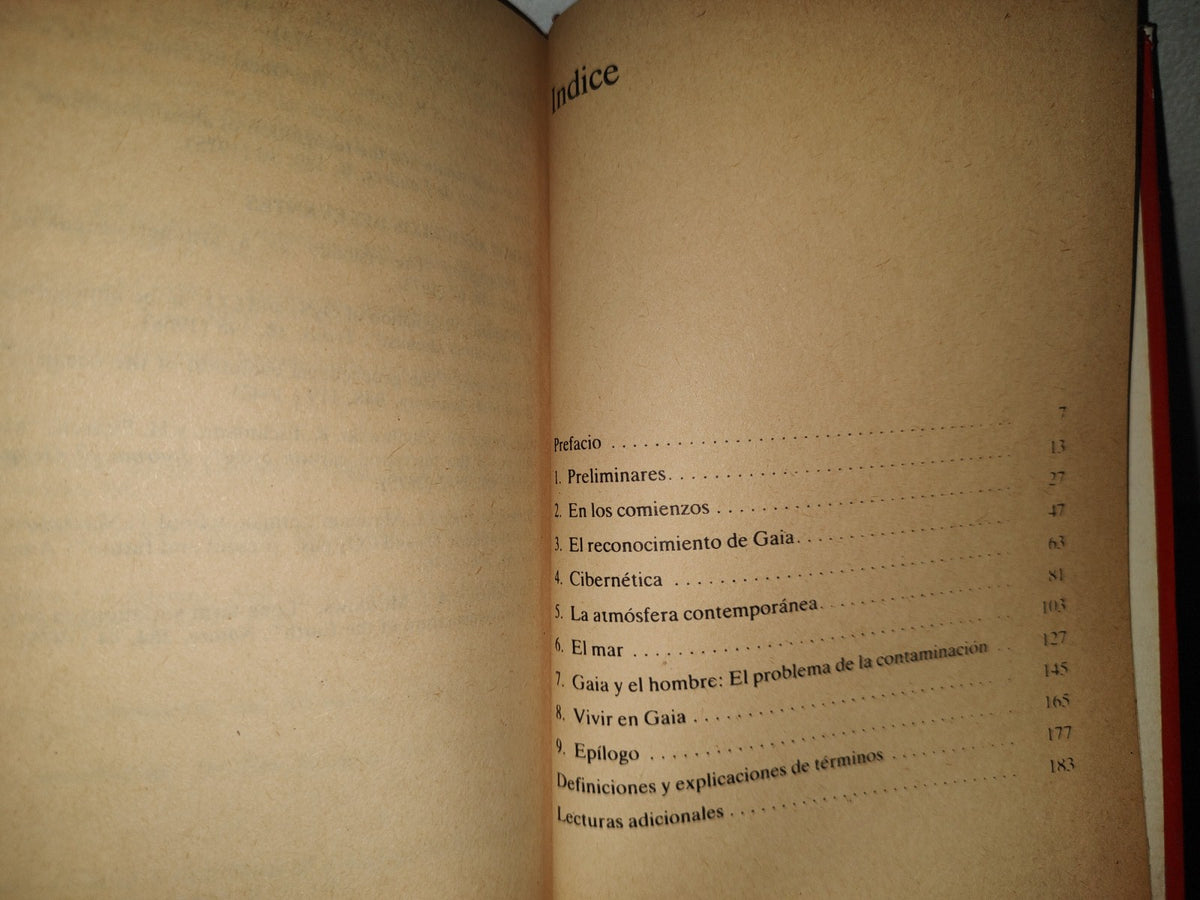 196- Gaia. Una Nueva Visión De La Vida Sobre La Tierra - J. E. Lovelock - 1986