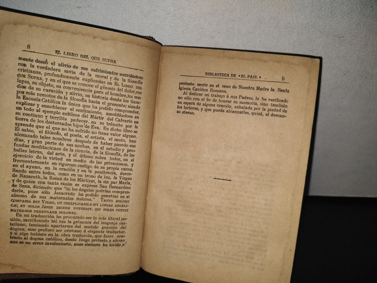93- Libro Religioso. El Libro Del Que Sufre - 1879