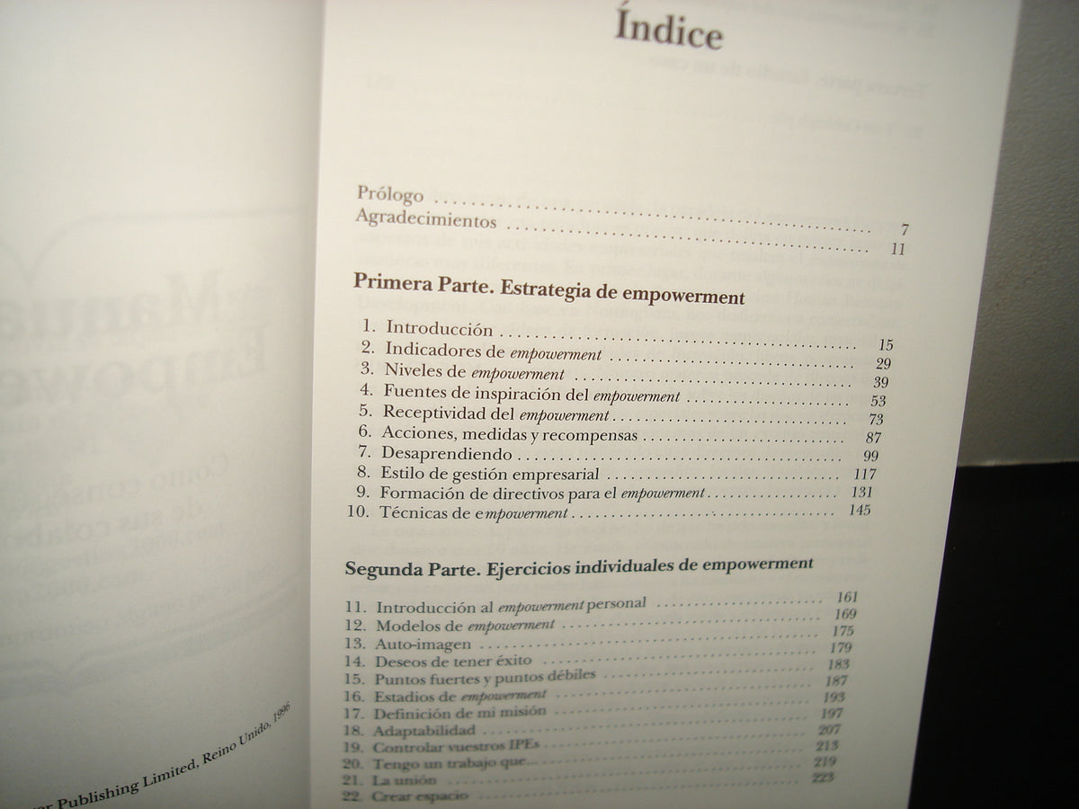 7- Manual Del Empowerment. Cómo Conseguir Lo Mejor De Sus Colaboradores - Terry Wilson