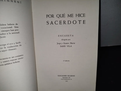 174- Por Qué Me Hice Sacerdote - Ediciones Sígueme - 1961