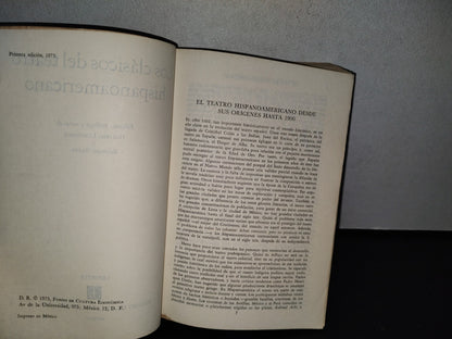 77- Los Clásicos Del Teatro Hispanoamericano - Gerardo Luzuriaga - Tezontle. Fondo De Cultura Económica. Primera Edición 1975
