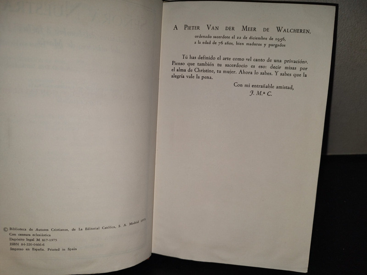219- Señora Nuestra. El Misterio Del Hombre A La Luz Del Misterio De María - José Ma. Cabodevilla - Biblioteca De Autores Cristianos. Madrid. 1975