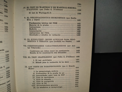 198- Los Tests. Manual De Técnicas De Exploración Psicológica. Tercera Parte - Béla Székely, 1966