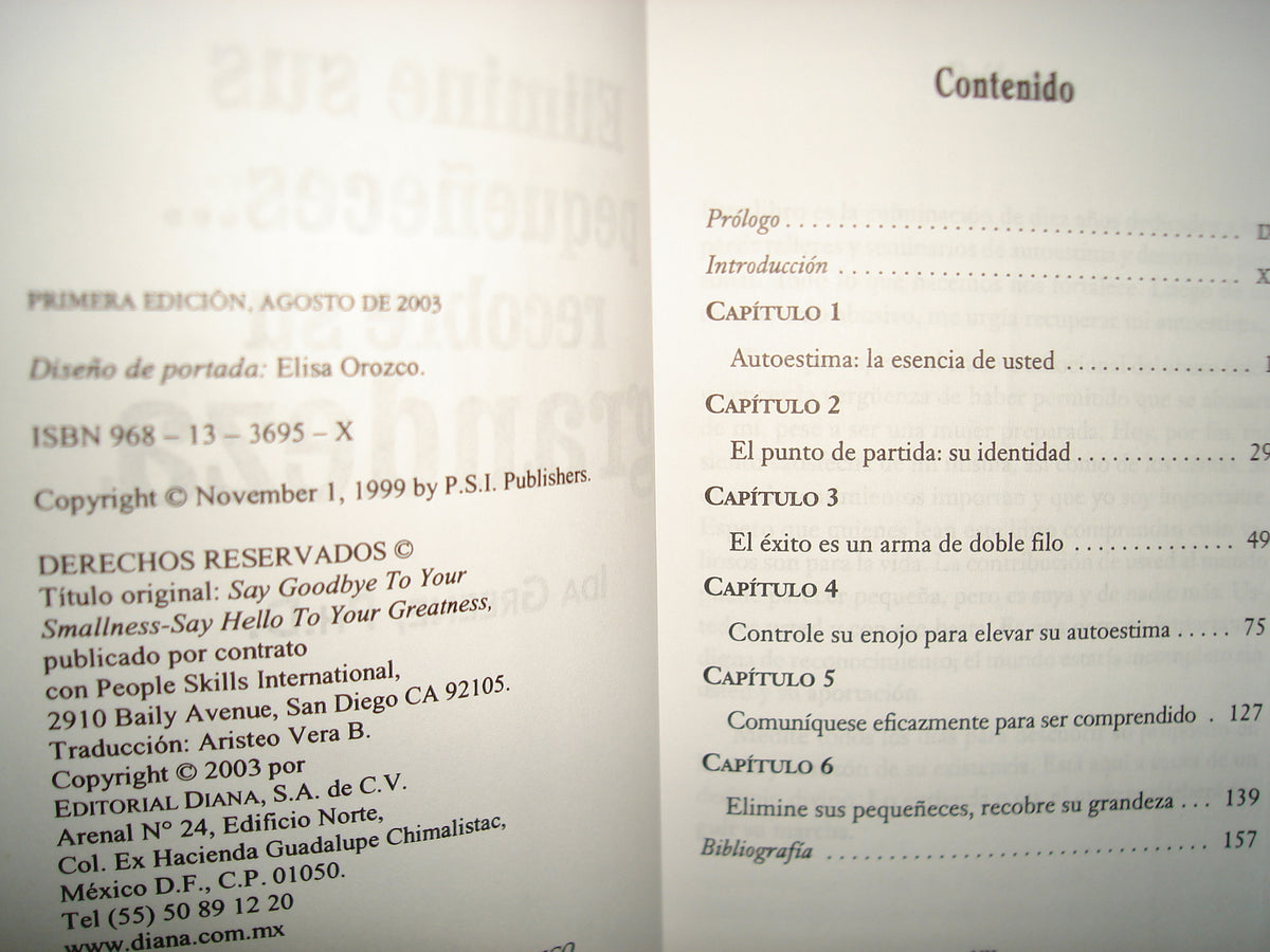 32- Elimine Sus Pequeñeces... Recobre Su Grandeza - Ida Greene - Primera Edición 2003