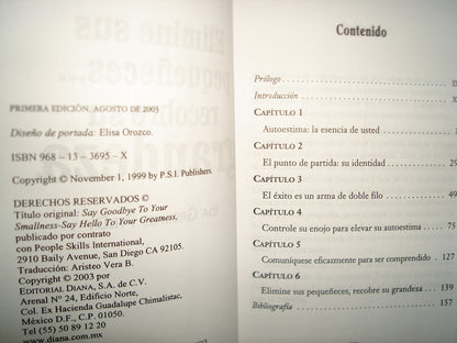 32- Elimine Sus Pequeñeces... Recobre Su Grandeza - Ida Greene - Primera Edición 2003
