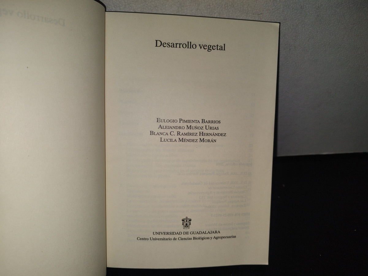 128- Desarrollo Vegetal - Eulogio Pimienta Barrios Y Otros... - Universidad De Guadalajara