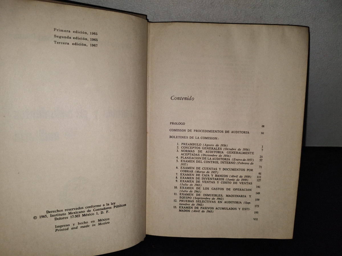 139- Normas Y Procedimientos De Auditoría - Instituto Mexicano De Contadores Públicos - 1967