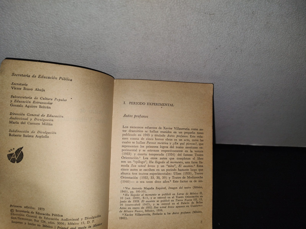 80- El Teatro De Xavier Villaurrutia - Adolf Snaidas - Sepsetentas - Primera Edición 1973