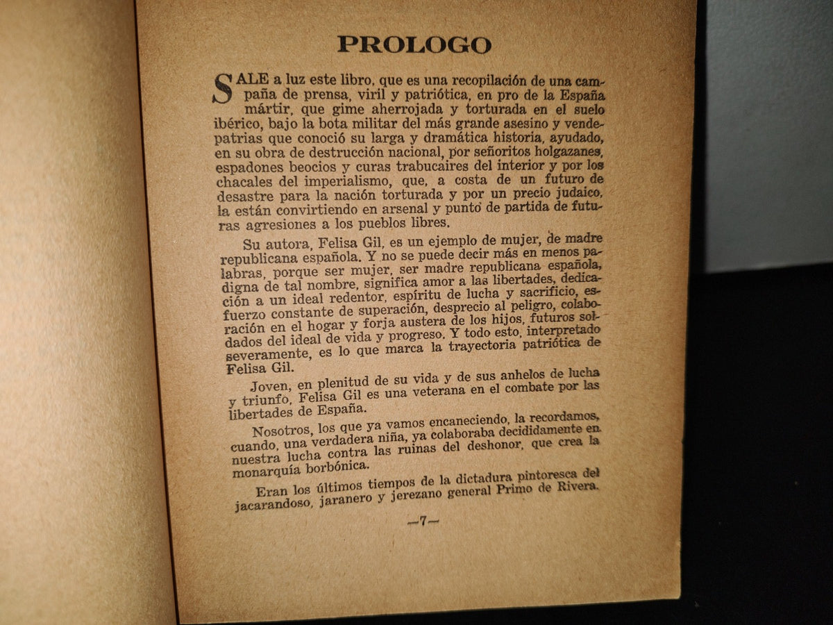 77- ¿Qué Habéis Hecho De España? - Felisa Gil - México D. F., Primera Edición, 1954