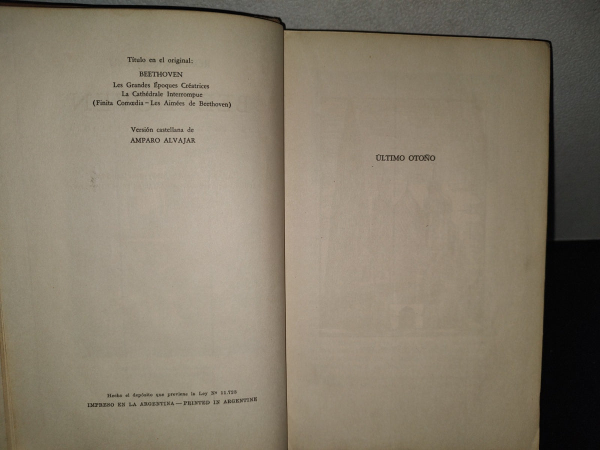151- Beethoven. Las Grandes Épocas Creadoras. La Catedral Interrumpida - Romain Rolland - 1952