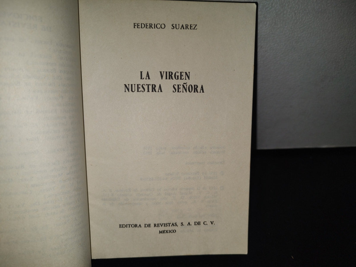 80- La Virgen Nuestra Señora. La Fidelidad En La Vocación - Federico Suárez - 1983