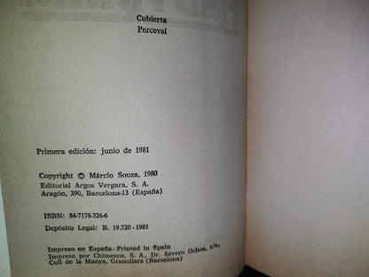 66- Mad María - Marcio Souza - Primera Edición 1981