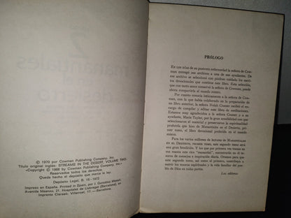 85- Manantiales En El Desierto. Tomo 2. Compendio De Los Archivos De Recortes Y Escritos Inéditos De La Señora De Charles E. Cowman- 1970 Por Cowman Publishing Company, Inc.