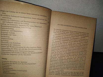 57- Alemán. Der Blei-Akkumulator. Praxis Und Theorie - Wilhelm Garten - 1958