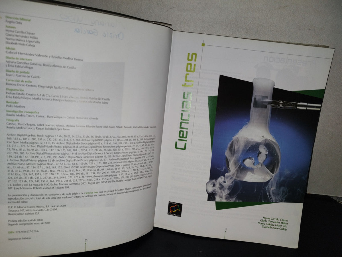 99- Ciencias Tres. Conexiones - Myrna Carrillo Chávez - Editorial Nuevo México - 2009