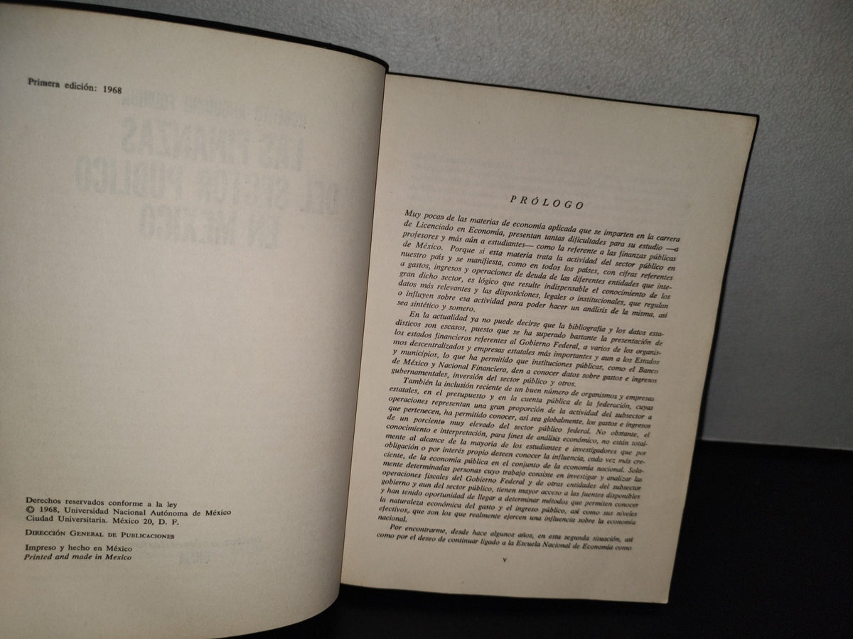 139- Las Finanzas Del Sector Público En México - Roberto Anguiano Equihua - Universidad Nacional Autónoma De México - Primera Edición 1968