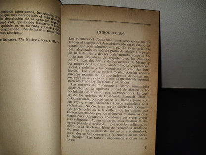 202- Popol Vuh. Las Antiguas Historias Del Quiché - Fondo De Cultura Económica - 1976