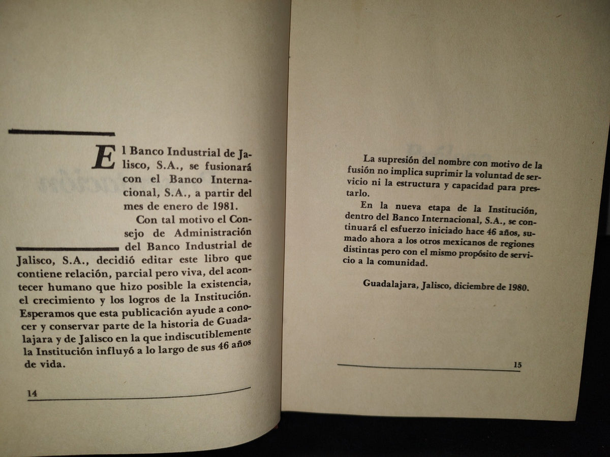 68- Un Banco, Una Región, Una Época - Fernando Martínez Réding - Primera Edición 1981