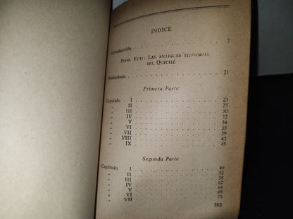202- Popol Vuh. Las Antiguas Historias Del Quiché - Fondo De Cultura Económica - 1976