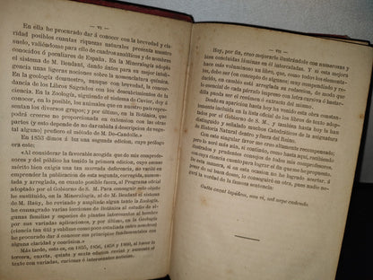 63- Manual De Historia Natural - Manuel María José De Galdo. Madrid: Librería De D. G. Hernando 1880