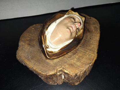 A1- Escultura, Rostro De La Virgen Dolorosa - 70'S, 80'S