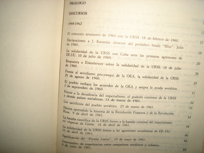 167- La Revolución De Octubre Y La Revolución Cubana. Fidel Castro Discursos 1959-1977. Ediciones Del Departamento De Orientación Revolucionaria Del Comité Central Del Partido Comunista De Cuba. La Habana, 1977
