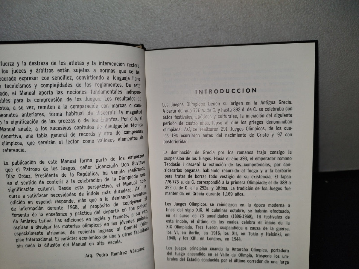 65- México 68. Manual Deportivo Olímpico. Primera Edición En Español - 1968