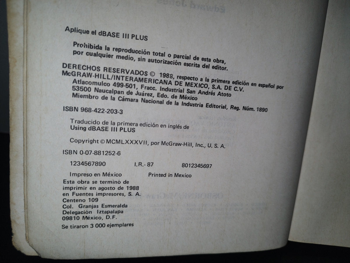 128- Aplique El Dbase Iii Plus - Edward Jones