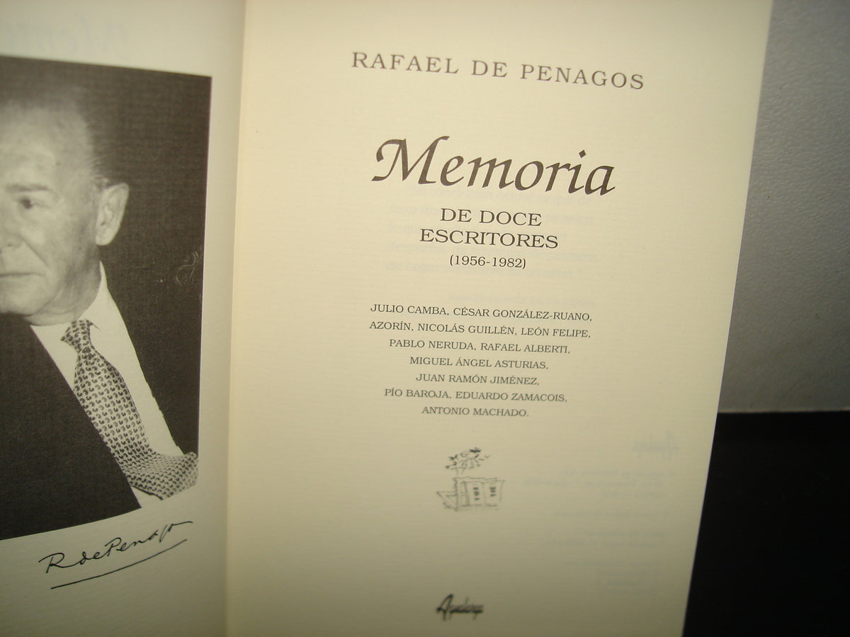 7- Memoria De Doce Escritores (1956-1982) - Rafael De Penagos