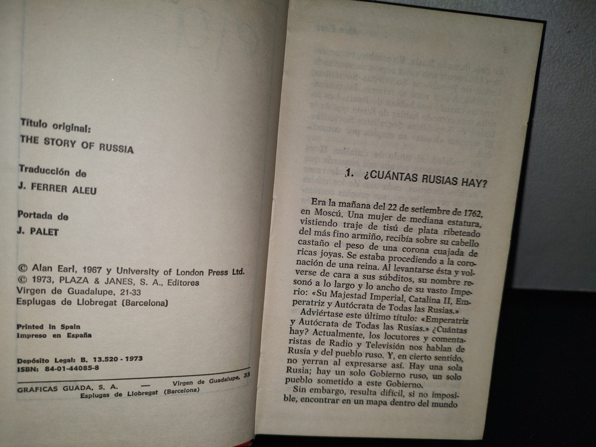83- Breve Historia De Rusia - Alan Earl - Plaza & Janés 1973