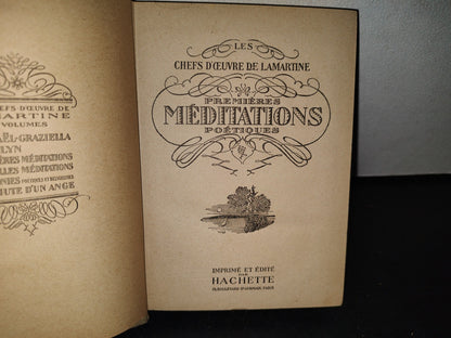 60- Les Chefs D'Oeuvre De Lamartine. Premieres Meditations Poétiques - 1924