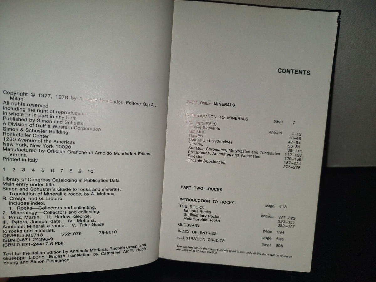 196- Simon & Schuster's Guide To Rocks & Minerals - 1978