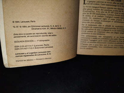 68- Larousse. Diccionario Pocket Español-Francés Francais-Espagnol